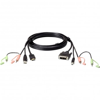 KVM кабель ATEN 2L-7D02D 1.8M USB HDMI to DVI-D KVM Cable with Audio