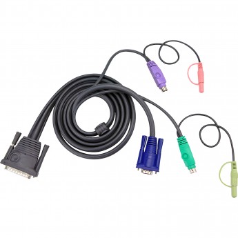 KVM кабель ATEN 2L-1701P CABLE DB25M--HD15M/MINIDIN6M/M