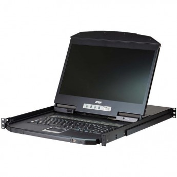 KVM Консоль с переключателем ATEN 18.5" 16-Port PS/2-USB VGA Single Rail WideScreen LCD KVM Switch