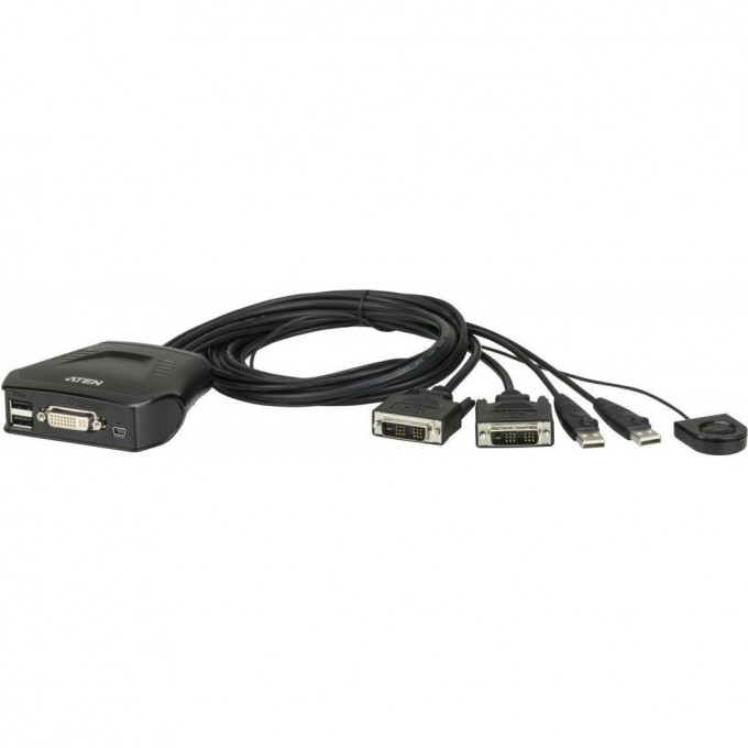 KVM переключатель ATEN 2 PORT USB DVI KVM SWITCH. CS22D-AT