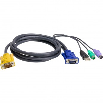 VGA KVM кабель ATEN USB-PS/2 3.0M HYBRID CABLE.3m